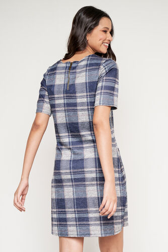 Grey Colour Blocked Straight Dress, Grey, image 4
