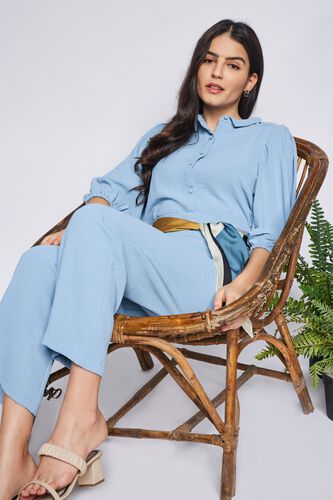 1 - Light Blue Solid Straight Set, image 1