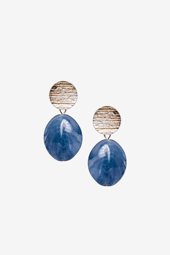 Resin Gold Drop Eaarrings, , image 1