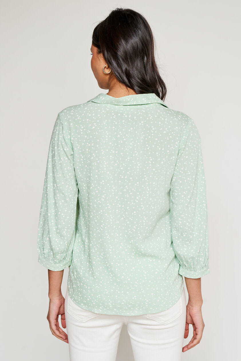 Sage Green Polka Dots Straight Top, Sage Green, image 4