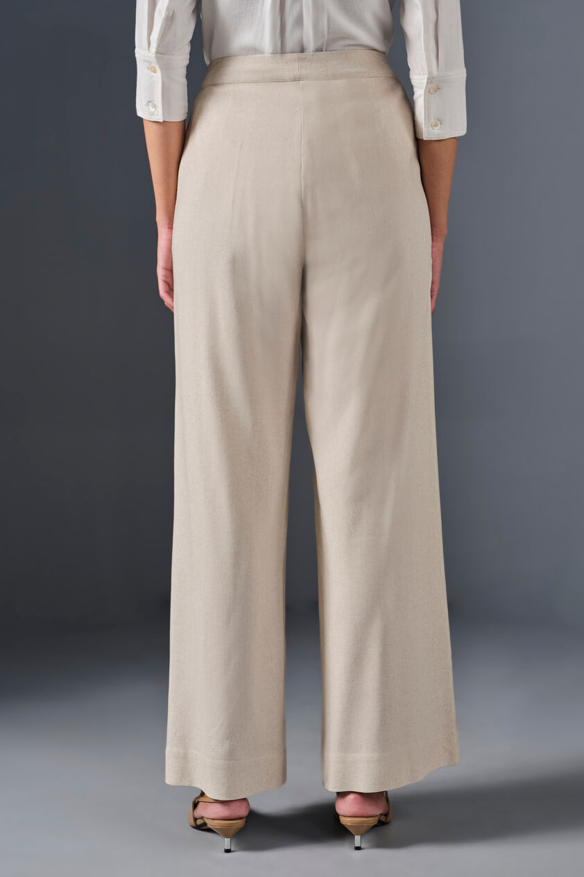 Effortless Viscose Blend Pants, Natural, image 3