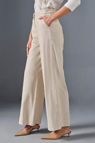 Effortless Viscose Blend Pants, Natural, image 4