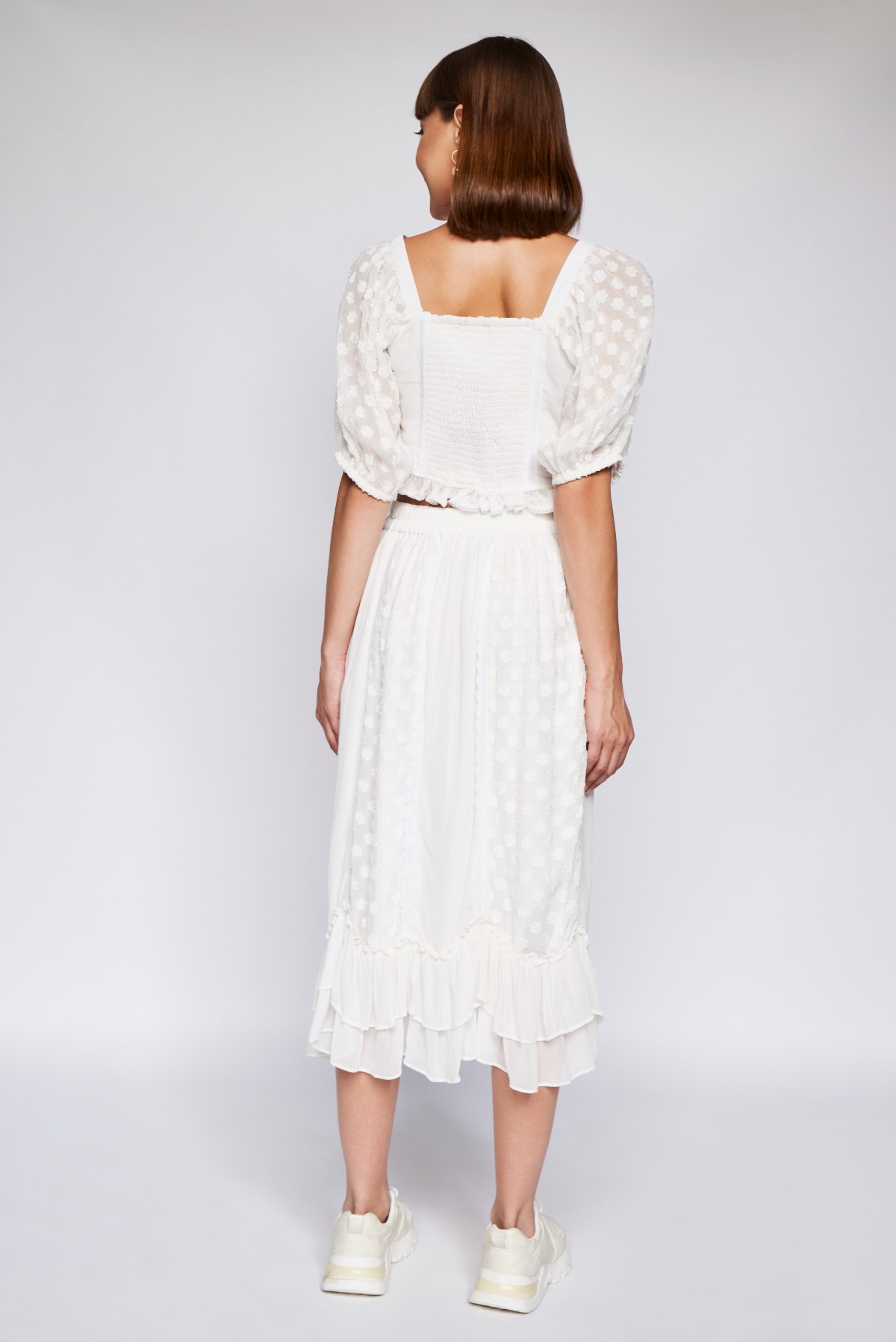 White Solid High-Low Set, White, image 6