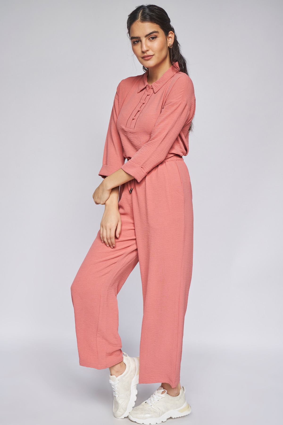 4 - Peach Solid Straight Set, image 5